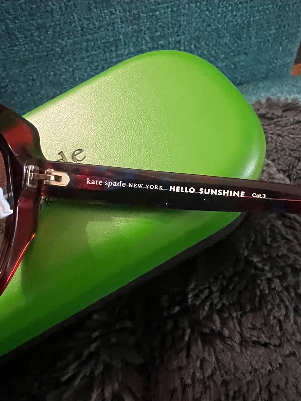 Kate Spade Women's Dark Brown Cat-Eye oversized Sunglasses - full inclusion